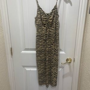 Jersey anima print rant dress